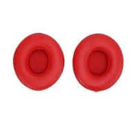 Headphone Ear Pads Replacement, Noise Isolation Memory Foam Ear Cushions with Sheepskin Leather, Comfortable On - Ear Headset Earpads for Long Listening Sessions (Red)
