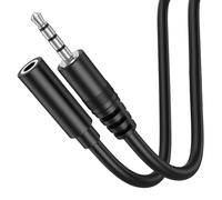 Headphone Extension Cable 1M Aux Stereo Jack Lead 3.5mm Male to Female Audio Extension Cable Earphone Cord Compatible With Laptop PC iPhone iPad Tablet Headset TV PS4 MP3 Speaker Smartphone (1m)