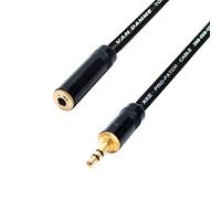 Headphone Extension Cable. 3.5mm Stereo Mini Jack to Female Lead. 1m 3m 5m 10m (5m, Black)