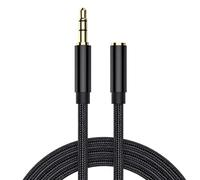 Headphone Extension Cable Stereo, 3.5mm 5m/16.4ft Nylon Braided Aux Lead Mini Jack Male to Female Audio Lead Extension Cable Earphone Cord for Laptop PC Tablet Headset Speaker Smartphone Media Players