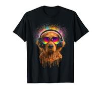 Headphone Graphic Sunglasses Nova Scotia Retriever Dog Dad T-Shirt