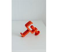 Headphone Holder - Clamp Mount for Desk | 3D Printed Headset Holder | Accessories for Office & Gaming | No Drilling - Easy Installation (Red)