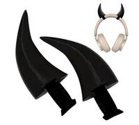 Headphone Horns - Cute Cosplay Cat Ear Attachments for Headsets | Soft Silicone Decorative Clip On Accessory Adjustable RGB Light Up LED Headband Decoration 2.6x1.34 in