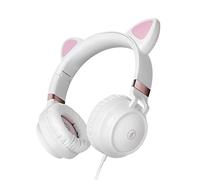 Headphone Mega Bass Foldable Cats Ear Shape 3.5mm Wired Gaming Headset for Playing Games