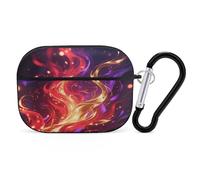 Headphone Organizer Mysterious Flame Earbud Case with Carabiner Clip Earphone Storage Bag for AirPod Pro 2 Case Accessories with Keychain