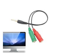 Headphone Splitter - 3.5 mm Audio Splitter | Microphone Splitter Cable | Y Splitter Cable for Microphone Audio Male to Audio | 2 Female to 1 Male for Phone, Tablet, Laptop,