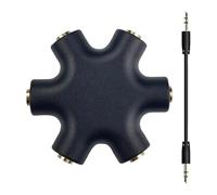 Headphone Splitter - 3.5mm Stereo Headset Adapter | 14.5g Audio Splitting Connector, Compatible with PC Laptop Tablet Splitter, Sharing Music and Videos for Men Women Friends Splitters