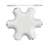 Headphone Splitter - double 3.5mm Audio Adapter, Compact Stereo Jack Divider | Lightweight Connector for Music Sharing and games, Headset Splitter for Laptop Phone PC Travel Listening Setup