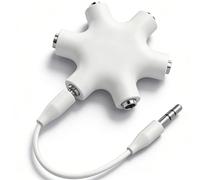 Headphone Splitter, Universal 3.5mm Jack Aux Adapter 5 Way Audio Splitter | Stereo 5 Way Male to Female Headset Splitter Extension, Audio Sharing Adapter for iPad iPhone PS4 Xbox Laptop MP3 Speaker