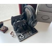 Headphone Stand Game Controller Holder Controller Holder for Xbox ONE/Xbox 360/Switch/PS5/STEAM/PC/Nintendo, Gaming PC Accessories (Stone Colour, Not Personalised)