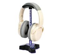 Headphone Stand Holder - Charging Multiple Devices, Ambient Light Display, Space Saving Design, Secure Support Frame, Ideal Solution for Desk Arrangement for Personal Space, The