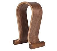 Headphone Stand, SAMDI Wood Gaming headset Stand Display holder Hanger Omega shape For Bose, Beats, Skull Candy, Sony, AKG,Sennheiser, Stable & Compact (Black Walnut)