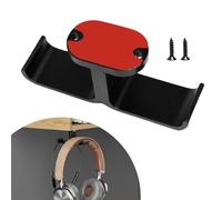 Headphone Stand Under Desk, 360° Rotation Dual Headphone Hanger, Stick-On Adhesive Headphone Holder, Universal Metal Headset Hook, Hanger for Gaming Earphone (Black)