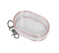 Headphone Storage Box - Transparent Portable Data Cable Storage Bag | Travel Friendly Electronics Accessories Case with Zipper Closure, Organized, Pink, Consulte la descripción, See description