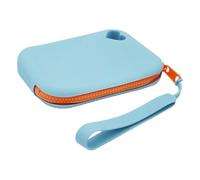 Headphone Storage Case - Square Silicone Bag, Waterproof Cable Tie Cord Bag | Portable Makeup Organizer Key Box with Zipper Multifunctional Accessories for Women, Girls, (4.72x0.96x3.54 inches), Light
