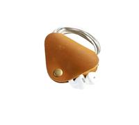 Headphones Cable Straps Ties Organizer， PU Leather Cord Organizer Cable Tie Wire Clips Headset Wrapper USB Holder Cable Tie Keeper Earphone Winder Portable Cord Organizer(Light Brown)