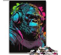 Headphones Gorilla 2000 Pieces Jigsaw Puzzle for Adults& Teens, Challenging Game And Family Play Educational Game for Birthday, Chrismas (70x100cm)