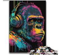 Headphones Gorilla Jigsaw Puzzles for Teenagers 2000 Pieces, Relax Games Is Ideal As A Gift for The Whole Family (70x100cm)