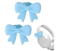 Headphones Jewellery | 3D Silicone Bow Shape Support - Two Pieces Cute Earphone Decorations | For Parties, Streaming, Study, Work, Travel and Commuting