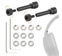 Headphones Metal Swivel Pins for Bose QuietComfort 35 II/QC35/QC45/QC25 Replacement Include Hinge Screws and Gasket for Bose Quiet Comfort Wireless Headphones Repair Tools(Black)