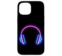 Headphones Music Audio DJ Retro Synthwave Style Design Case for iPhone 15