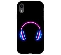Headphones Music Audio DJ Retro Synthwave Style Design Case for iPhone XR