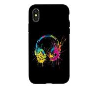Headphones Music DJ Artwork Splash Dance Music Beatmaker Case for iPhone X/XS