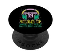 Headphones on Volume up Ignore the World DJ Disc Jockey PopSockets Adhesive PopGrip