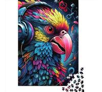 Headphones Parrot Puzzles for Adults 1000 Pieces Puzzle for Adults And Teenager Family Game 1000pcs (75x50cm)