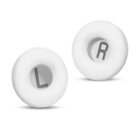 Headphones Replacement Ear Pads, Cushions for JBL Tune T500BT/T450BT/510BT/520BT/570BT, Crinkled Leather Enhanced Breathability and Friction Ear Pads Cushions with High-Density Foam - White