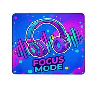 Headphones Small Mouse Pad, Modern Vibrant Soundwave Dots None Blue Square Rubber Washable Aesthetic Desk Mousepads Decor for Home Office Work Gaming Desk Square 8x10 Inch