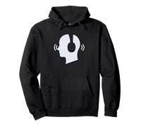 Headphones Sound Waves Minimal Audio Graphic Pullover Hoodie