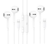 Headphones Wired [MFi Certified]In Ear Headphones for iPhone Stereo Noise Earphones Built-in Microphone & Volume Control Compatible with iPhone 14/13/12 /11/SE/XR/XS/X/8/7/iPad Pro/All iOS-2 Pack