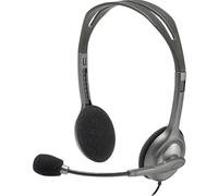 Headphones with Microphone H110 | Silver | Stereo Sound | Noise Cancelling Microphone | 1.8 m Cable | Padded Pads