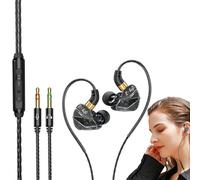 Headphones with Wired Microphone,Wired Earbuds | 2 in 1 Earbuds with Microphone,Ergonomic Computer Accessories,3.5mm Noise Isolating Earbuds for Laptop