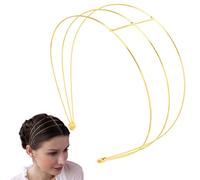 Headpiece Gold Rhinestone Headband Gold Multi Layers Metal Hair Band for Women Elegant Thin Head Jewelry Wedding Hair Hoop 4012