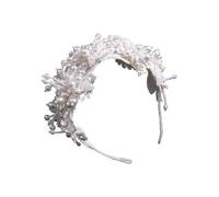 Headpiece with Pearls for Pageants Party Evening Modern Sparkling Headbands Hair Jewelry Bridal Headpieces Party Full Flower Eye-catching Hairband