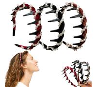 Headpiece With Teeth | Vintage High Cranium Artificial Pearl Hairband | Hairstyling Accessory, Toothed Hairpiece for Sister Daughter Girlfriend Wife Friend