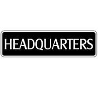Headquarters Aluminum Metal Novelty Street Sign Base Command Post Wall Bar D¨¦cor Street Sign 4x16 inches