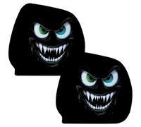 Headrest Cover - 2 Pieces Car Head Rest Protector, Prank Protector Pillowcase for Travel, Commute, Family Driving, Outdoor, Road Vehicle, Home, Daily, Truck, 11.02x10.24 Inches
