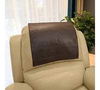 Headrest Cover for Furniture Slipcovers,Faux Leather Headrest Protector for Recline Chair Vinyl Head Protector Cover for Sofa,Theater Seat Cover for Home & Office 17x27 Inches, Chocolate