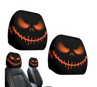 Headrest Covers for Car Headrest, 2 Pieces Halloween Scary Headboard Protector - Funny Protective Cover for SUV Sedan - Travel Families Enthusiasts