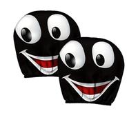 Headrest Covers for Cars, Car Seat Headrest Protector - Funny Cartoon Eyes Front Pillow Decorations for SUV Truck MPV Tractor RV Trailer Automobile