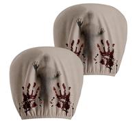 Headrest Covers for Cars Scary Spooky Soft Halloween Decor