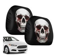 Headrest Covers for Cars Universal Soft Skull Halloween Spooky