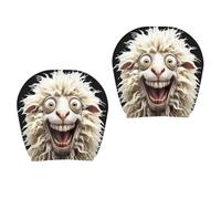 Headrest Covers Protectors Crafted From Breathable Polyester with Fun Animal Prints for Most Vehicle Models 1 Pair Comfortable Vehicle Headrest Covers