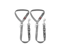 Headrest dog car seat belt 2 Pack Adjustable Durable Headrest Seat belt Pet Dog Car Safety Harness Restraint with Elastic Nylon Bungee Buffer Grey