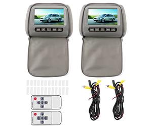 Headrest DVD Display, Dual Portable Car DVD Player Car Headrest Video Players 7in HD LCD Digital Touch Screen Car TV MP5 Player Support USB/SD/TV Wireless Remote Control