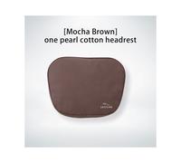 (Headrest Mocha Brown) 1pcs Car Headrest Pillow Waist Cushion Soft Pearl Cotton Lumbar For Jaguar