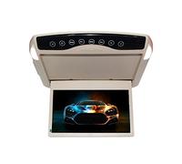 Headrest Monitor for Cars Back Seat Car Roof Mount Monitor Ultra-thin 10.1 Inch Ceiling Mount Flip Down Overhead Screen MP5 Multimedia Player IR/SD/USB Rear Entertainment System(10.1 inch beige)
